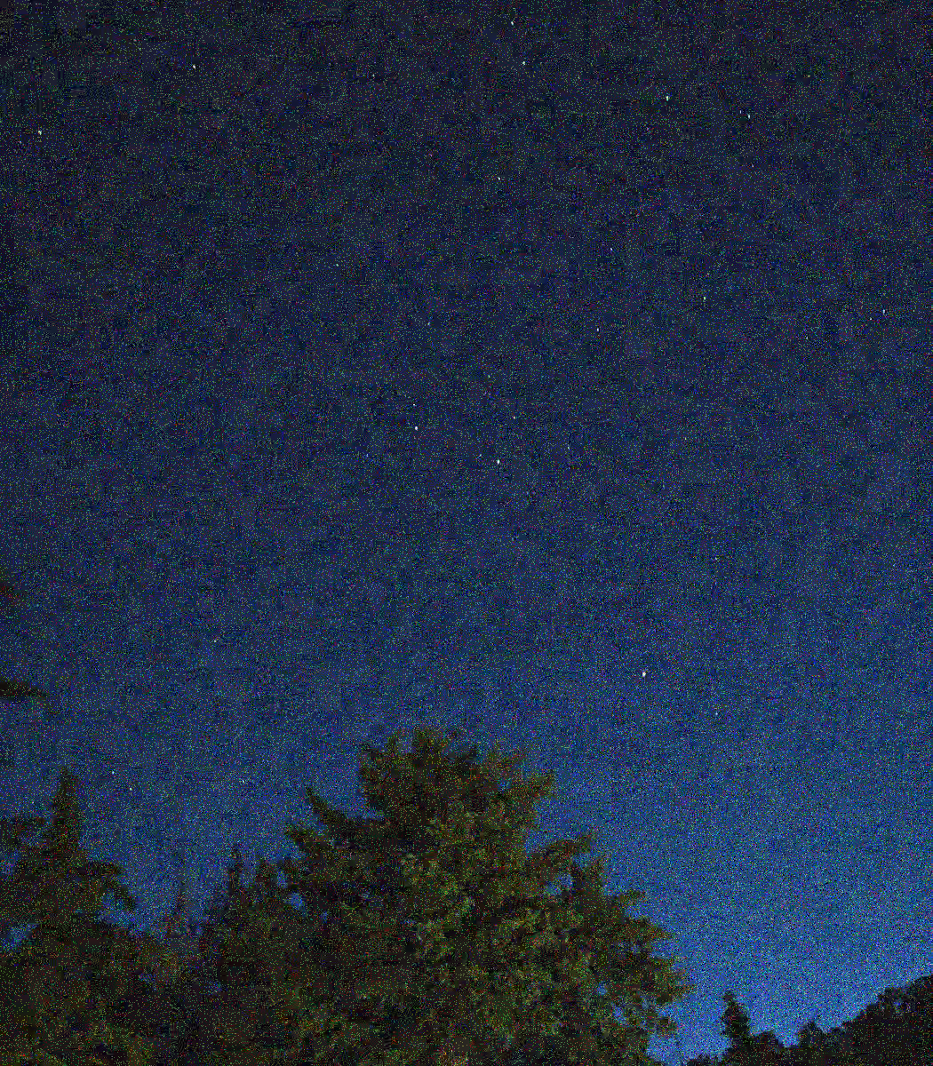 Noisy low-light video frame cleaned with AI video denoising - before