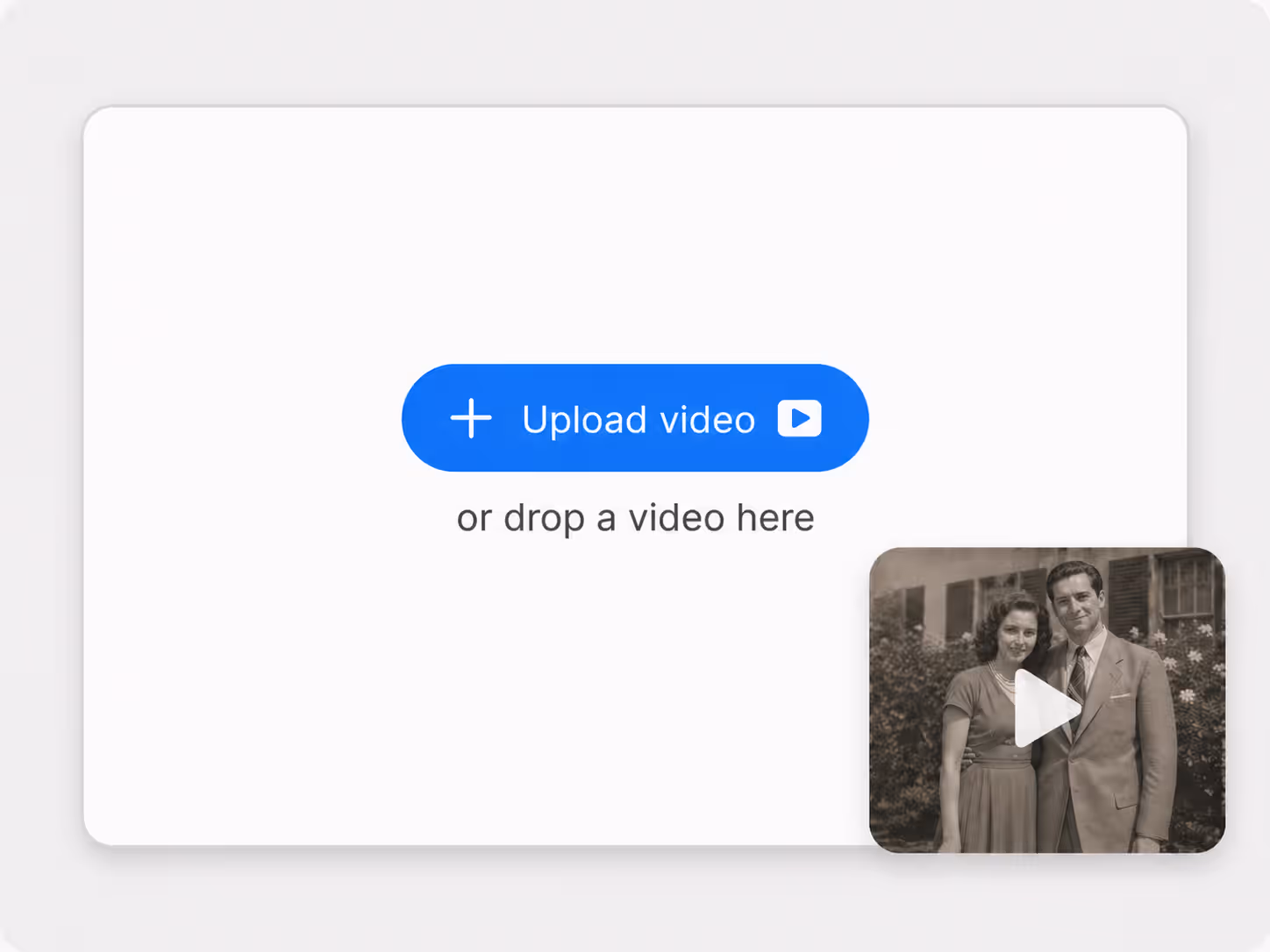 Upload vintage or archival footage for AI old video restoration
